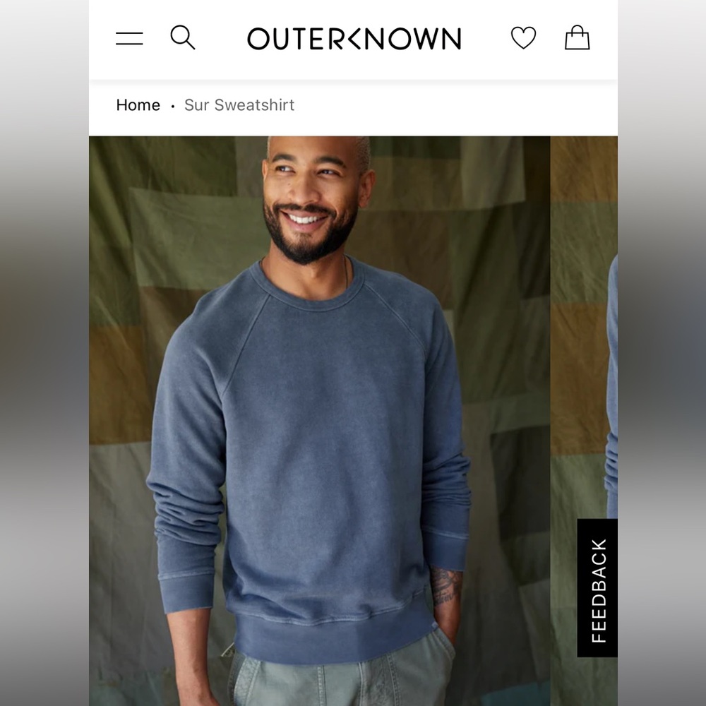 Outerknown Sur Sweatshirt, Men’s Size L
